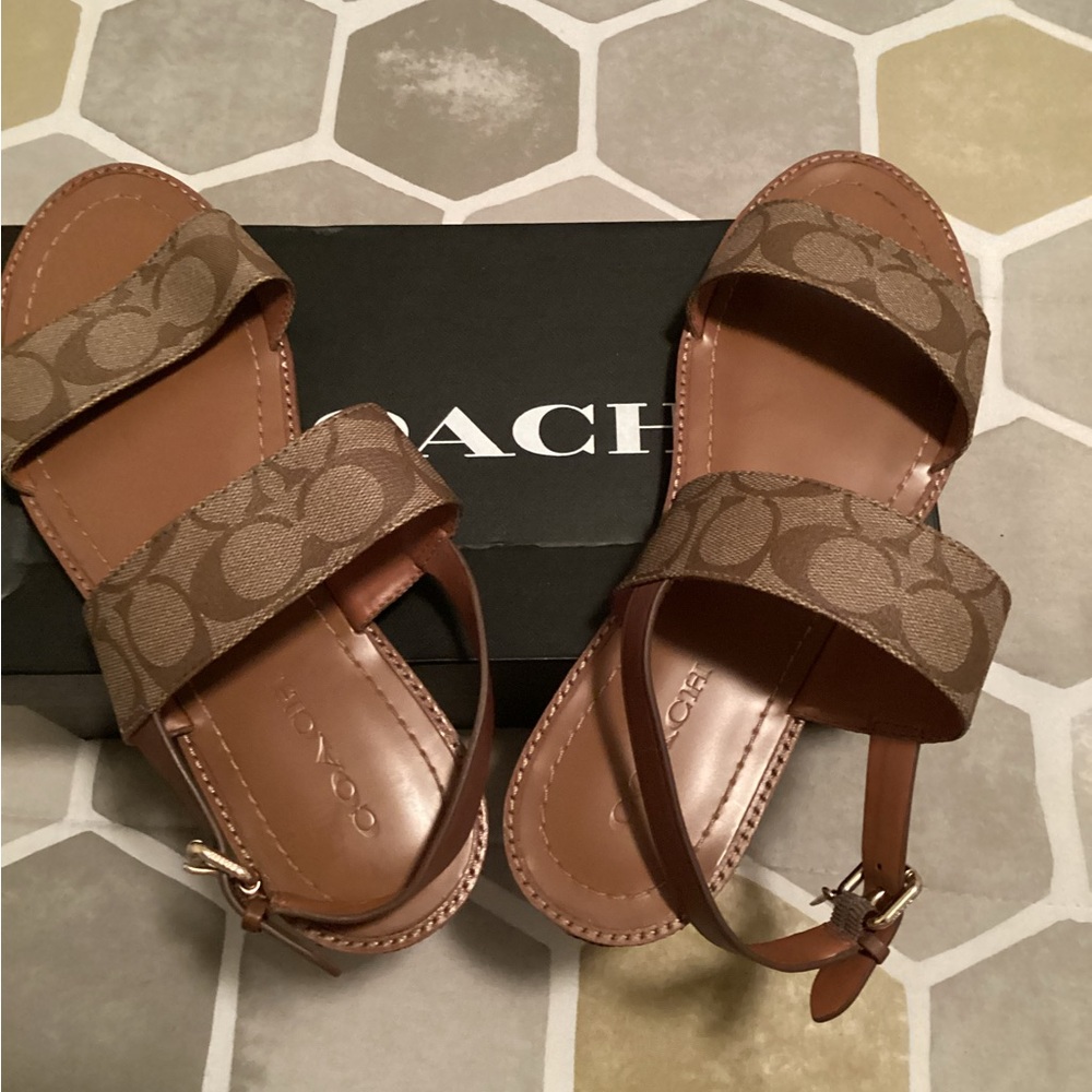 Coach Brown Sandals
